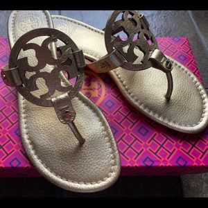 Tory Burch Miller Sandals Gold